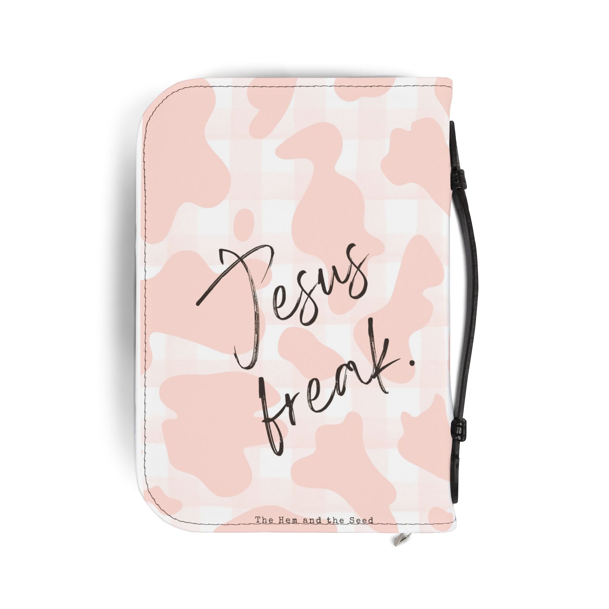 Jesus Freak Gingham Cow Print Bible Cover
