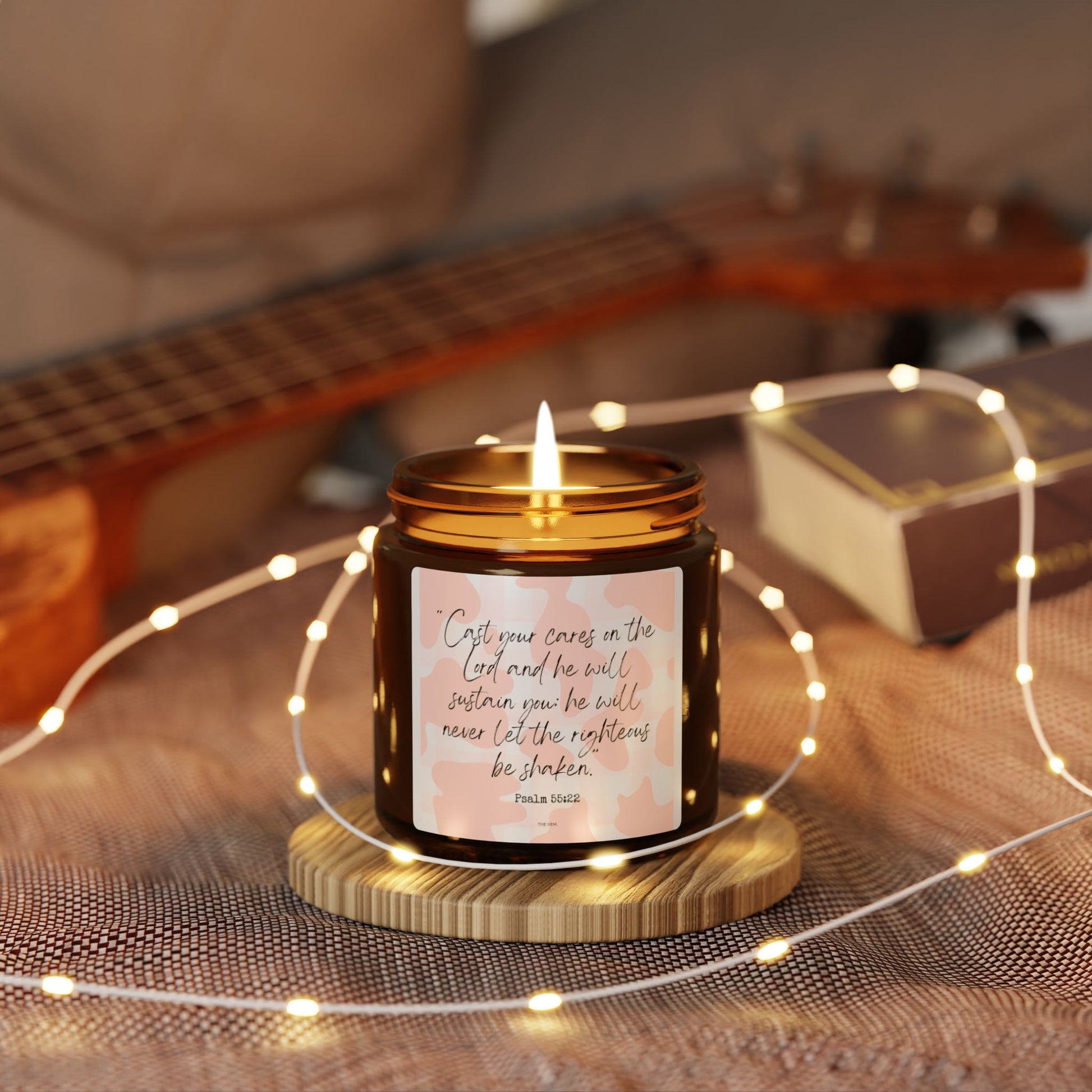 Psalm 55:22 Scented Candle
