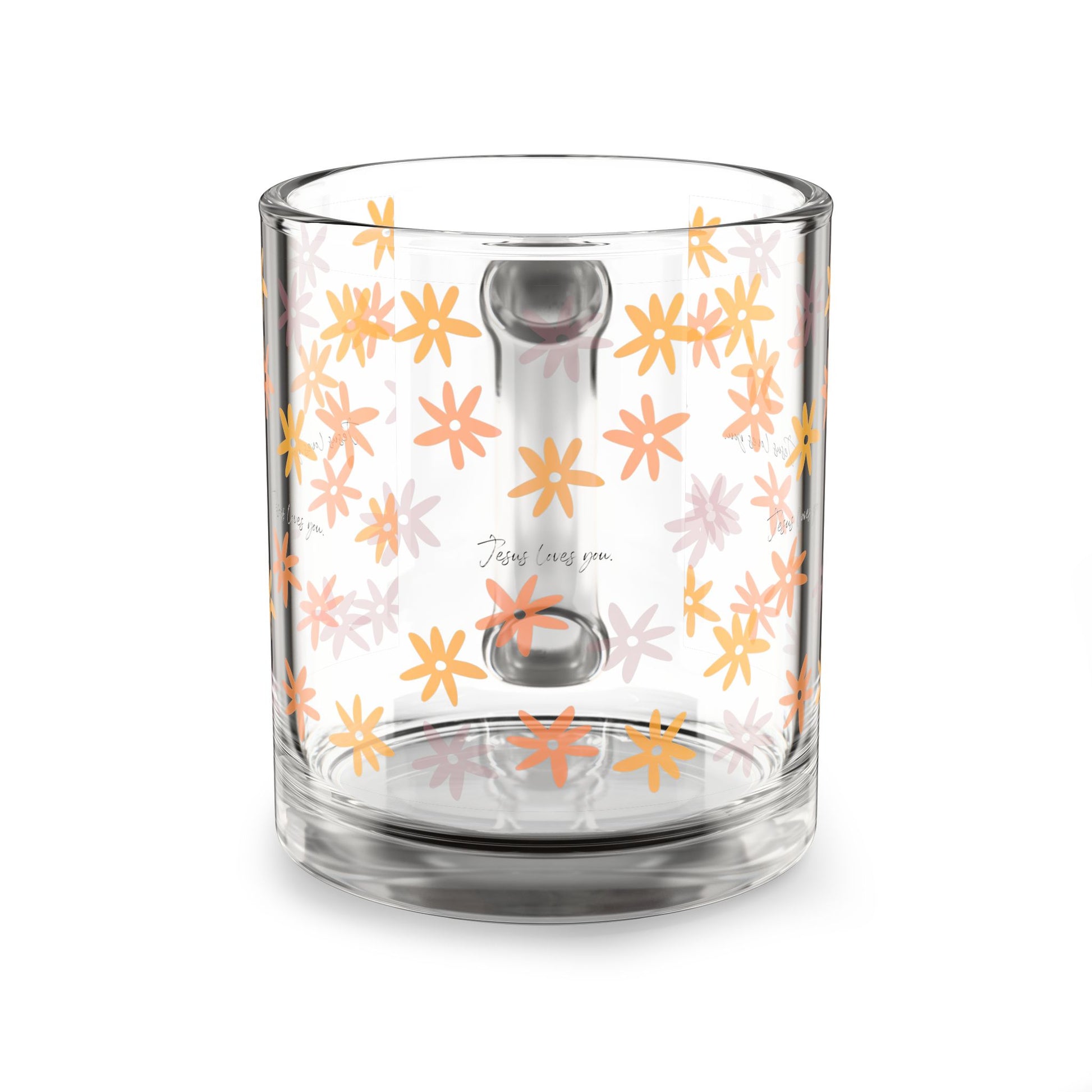 Jesus Loves You Floral Mug