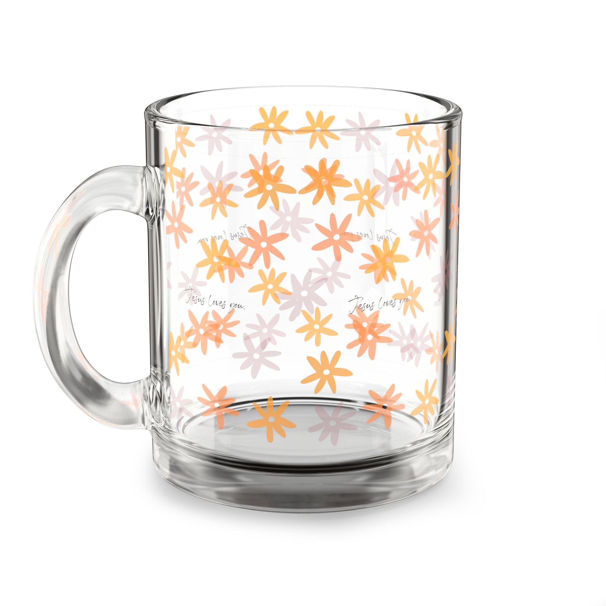 Jesus Loves You Floral Mug