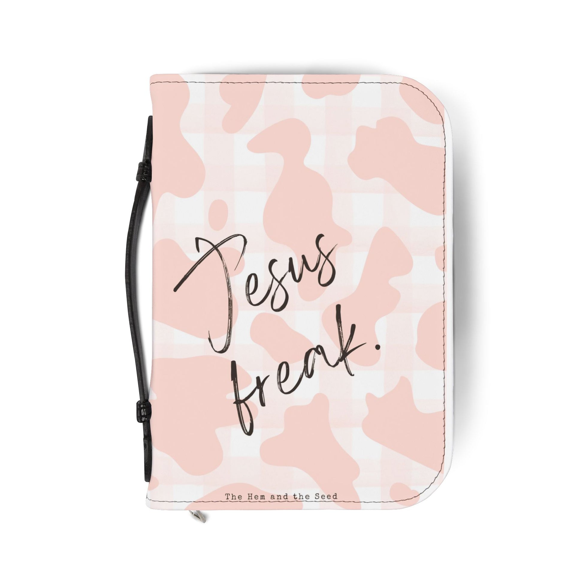 Jesus Freak Gingham Cow Print Bible Cover