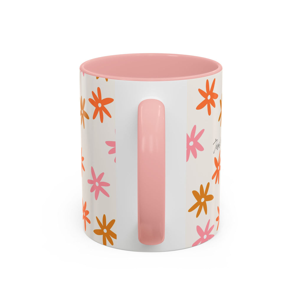 Floral "Jesus Loves You " Coffee Mug